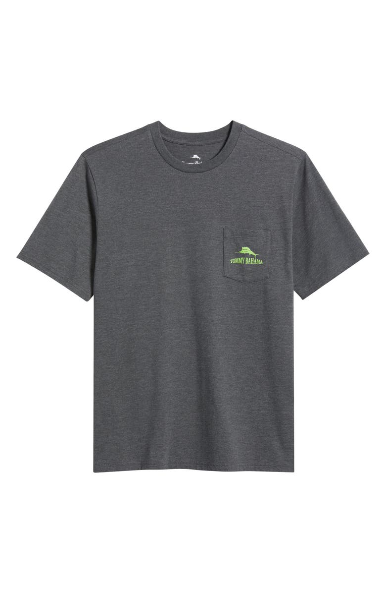Tommy Bahama Wags to Riches Graphic Pocket T-Shirt, Alternate, color, Coal Heather