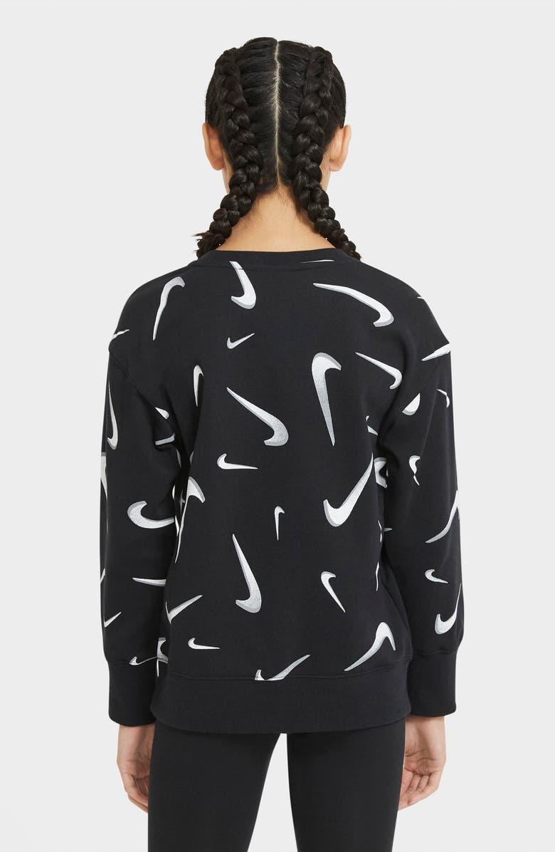 Nike Sportswear Kids' Allover Print Sweatshirt, Alternate, color, 
