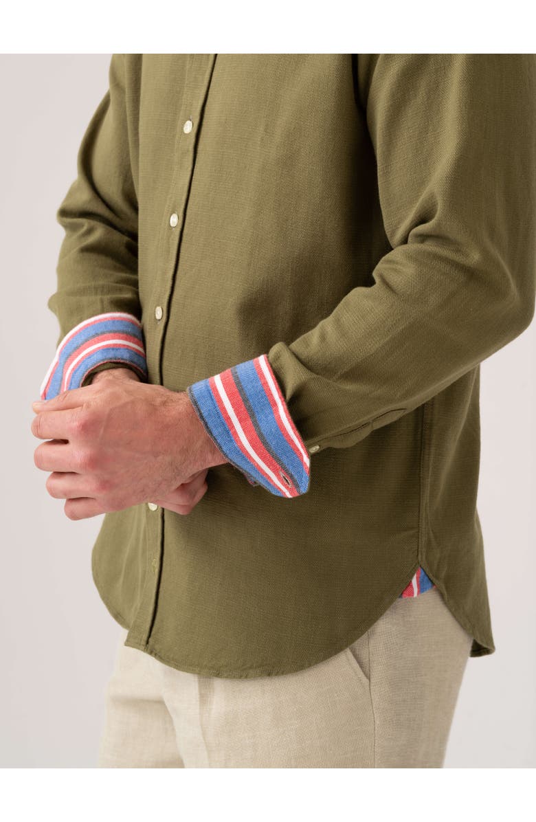 Koy Clothing Brushed Cotton Long Sleeve Shirt, Alternate, color, Olive
