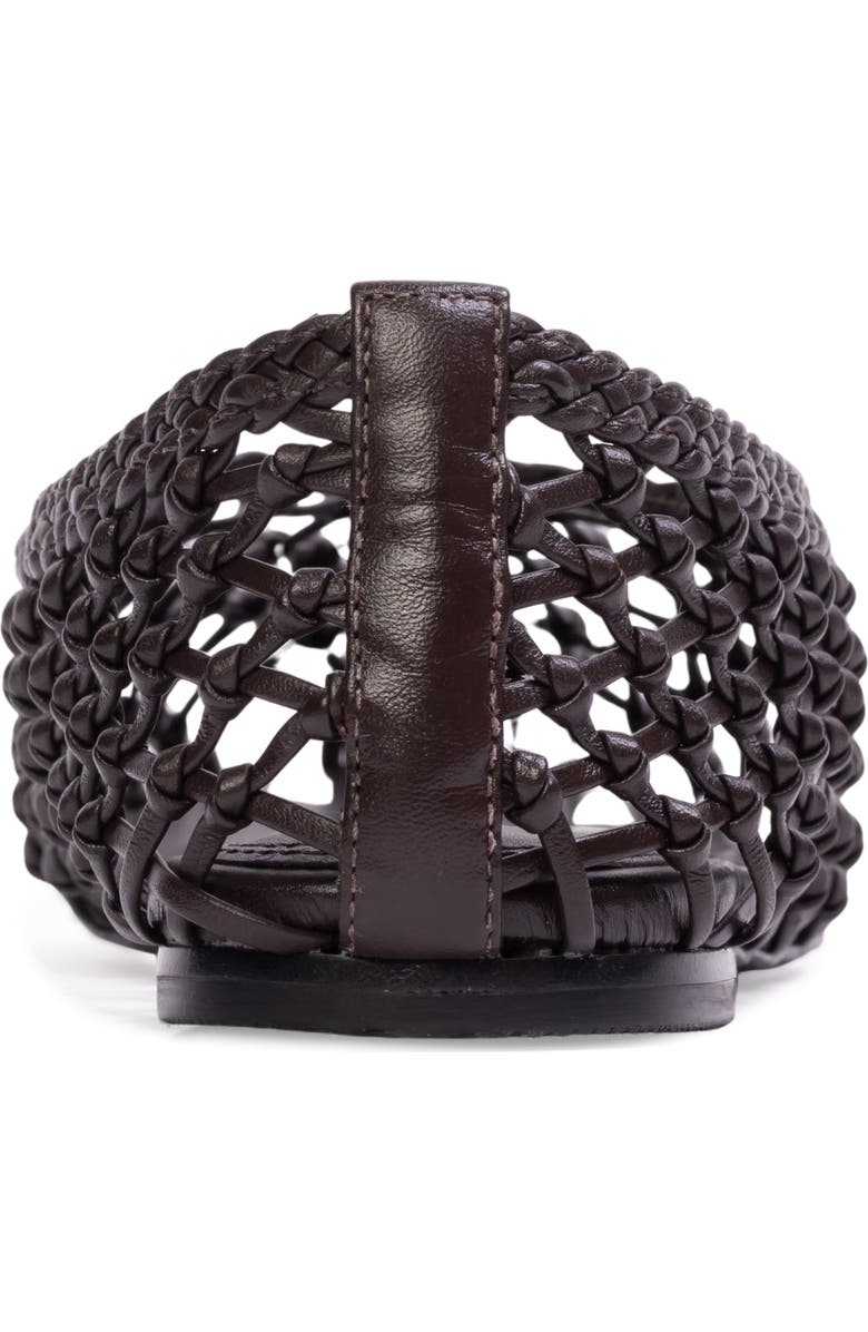 BLACK SUEDE STUDIO Sonia Flat, Alternate, color, Black Coffee Leather