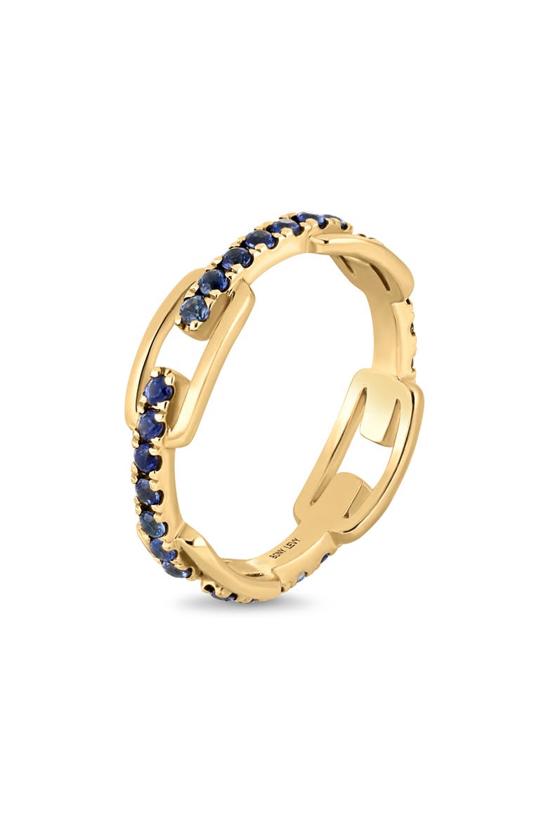 El Mar 18k Gold Sapphire Stackable Ring, Alternate, color, 18K YELLOW GOLD