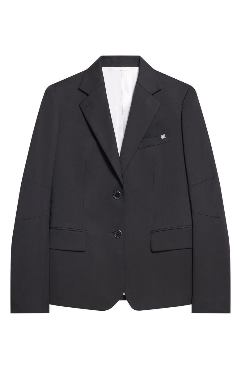Helmut Lang Curve Single Breasted Virgin Wool Blazer, Alternate, color, Black - 001