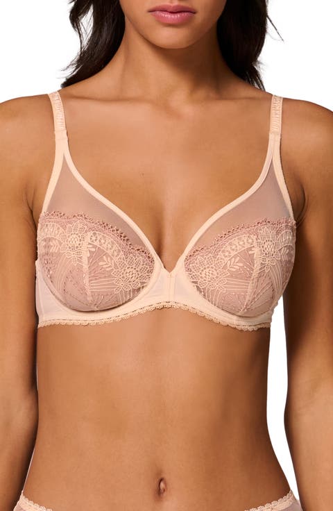 Allure Sheer Plunge Full Coverage Underwire Bra