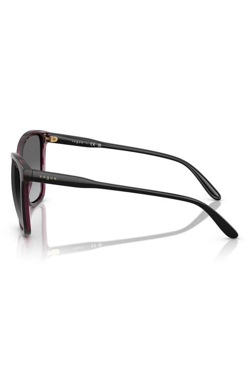 Vogue 56mm Gradient Butterfly Sunglasses In Burgundy