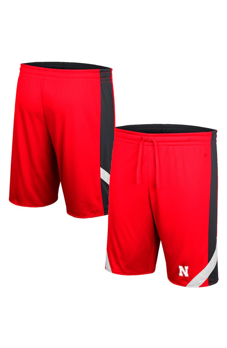 COLOSSEUM Men's Colosseum Scarlet/Black Nebraska Huskers Am I Wrong Reversible Shorts, Main, color,
