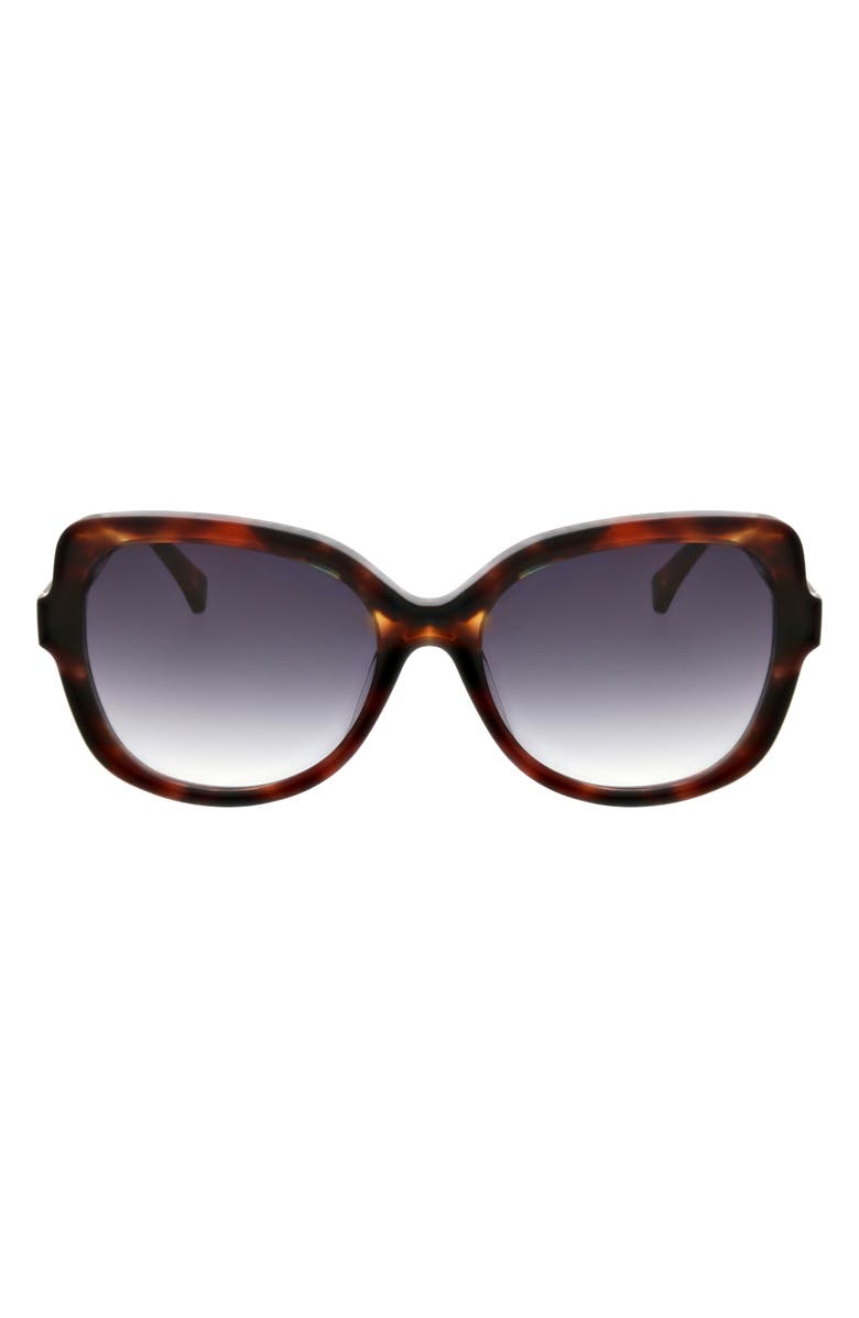 Oscar de la Renta 54mm Butterfly Sunglasses, Main, color, Blue Demi