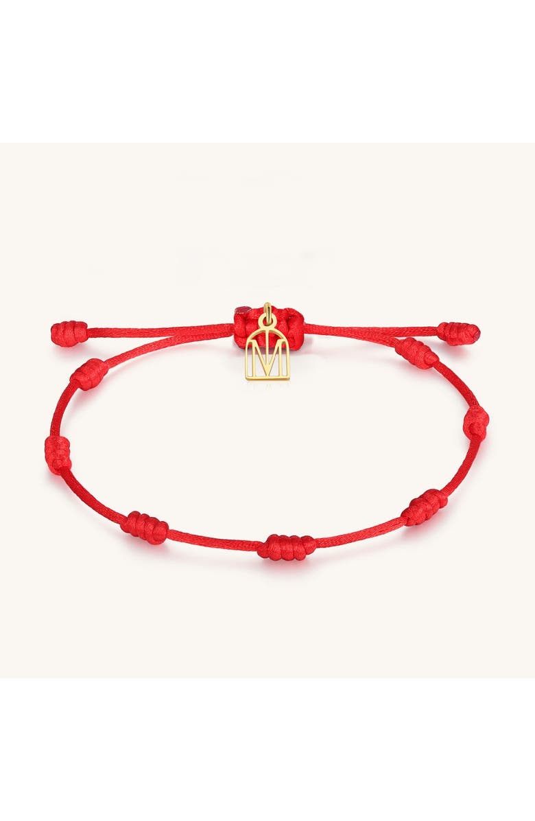 Mantra 7 Knots of Protection bracelet, Main, color, Red Silk