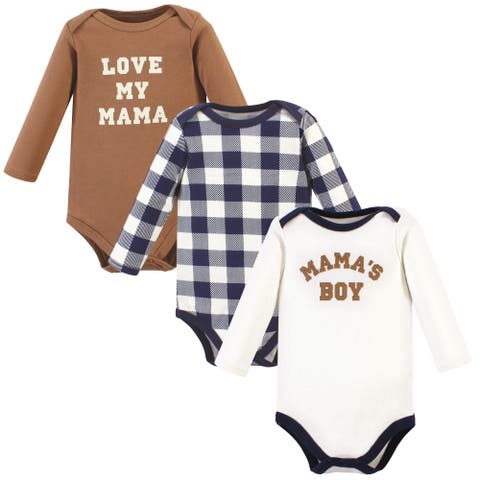 Cotton Long-Sleeve Bodysuits 3-Pack (Baby)
