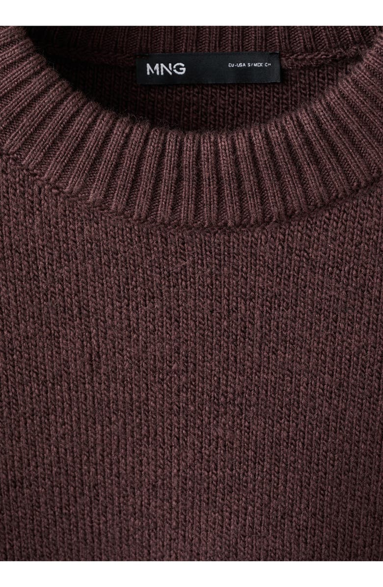 MANGO Crewneck Sweater, Alternate, color, Wine