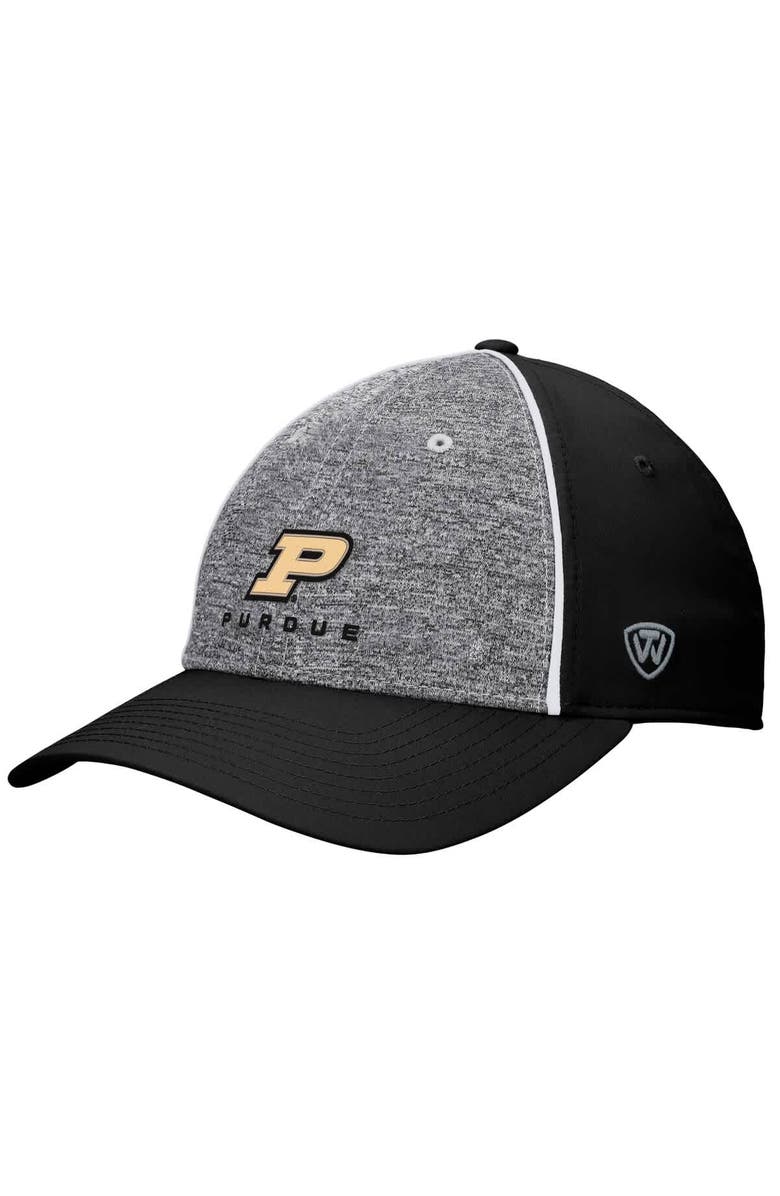 TOP OF THE WORLD Men's Top of the World Gray/Black Purdue Boilermakers Nimble Adjustable Hat, Main, color, 