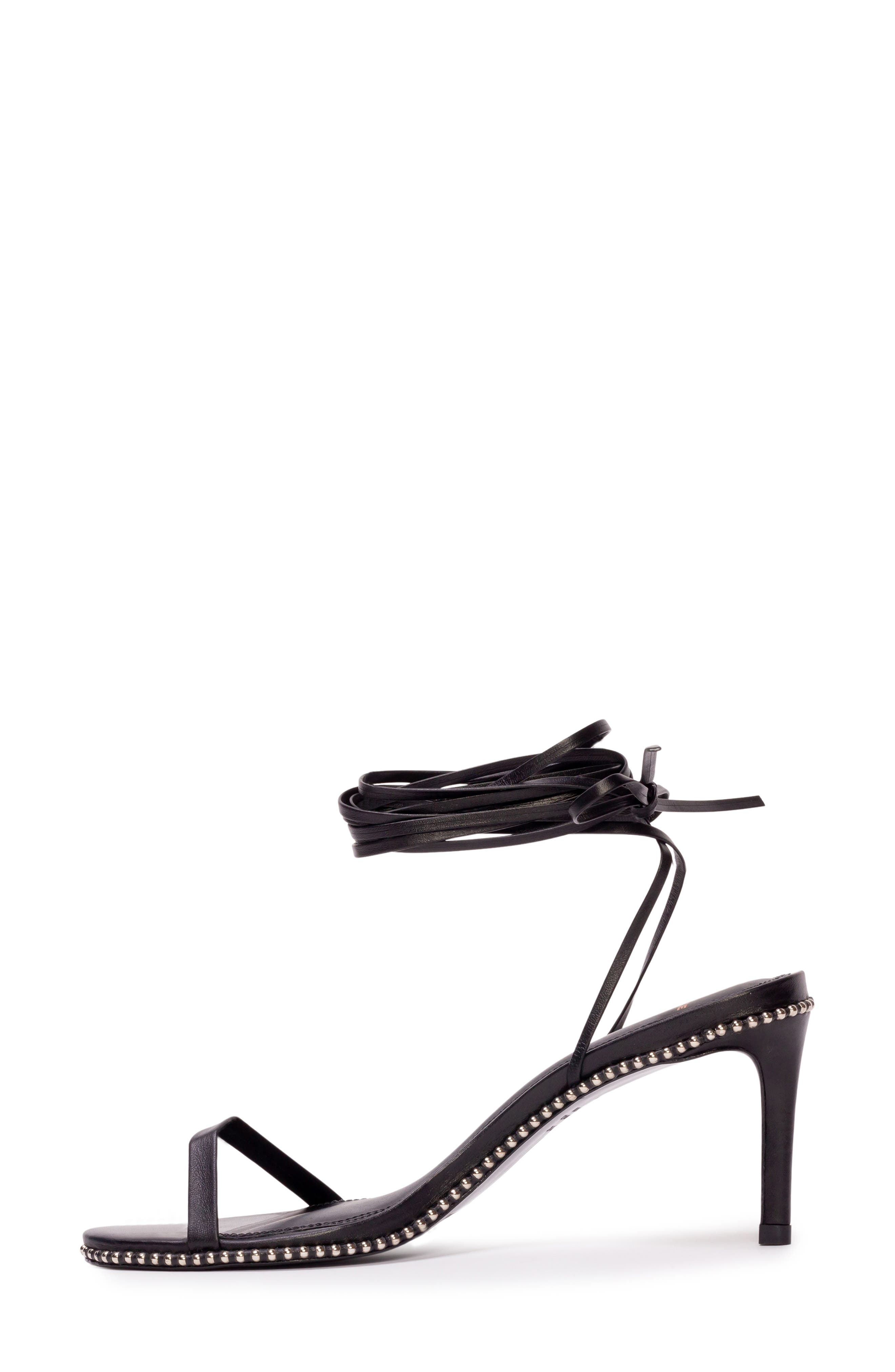 BLACK SUEDE STUDIO Lele Ankle Wrap Sandal, Alternate, color, 