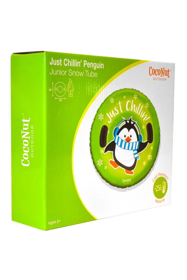 Just Chillin Green Penguin 32" Junior Snow Tube, 5+, Alternate, color, Multicolored
