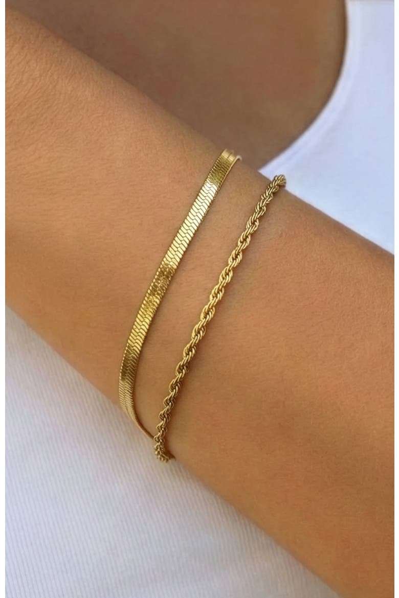 Essential Layered Bracelet, Alternate, color, Silver