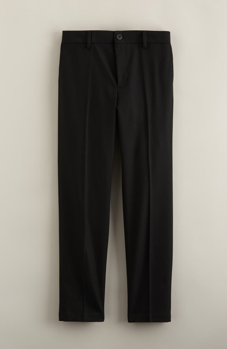 Nordstrom Kids' Flat Front Stretch Dress Pants, Main, color, Black