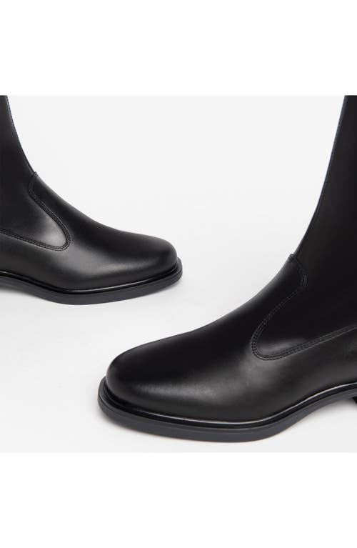 Nerogiardini Buckled Up Knee High Riding Boot In Black