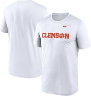Nike Men's Nike White Clemson Tigers Primetime Legend Wordmark T-Shirt