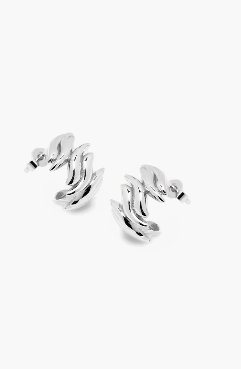 YOJ Lifter Mini Earrings in Silver, Main, color, Silver