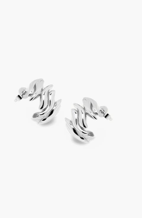 Lifter Mini Earrings in Silver