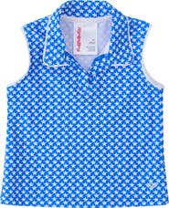 RuffleButts UPF50+ Sleeveless Polo Active Top