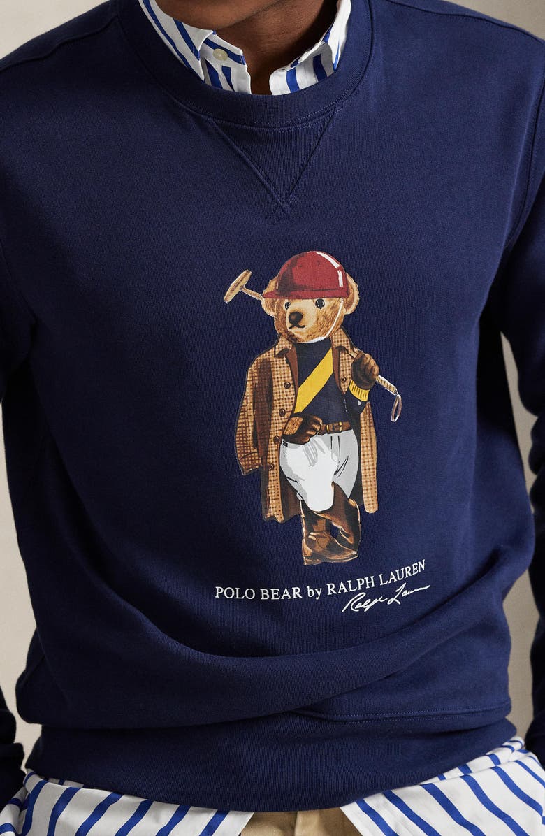 Polo Ralph Lauren Polo Bear Fleece Graphic Sweatshirt, Alternate, color, Newport Navy-Society Bear