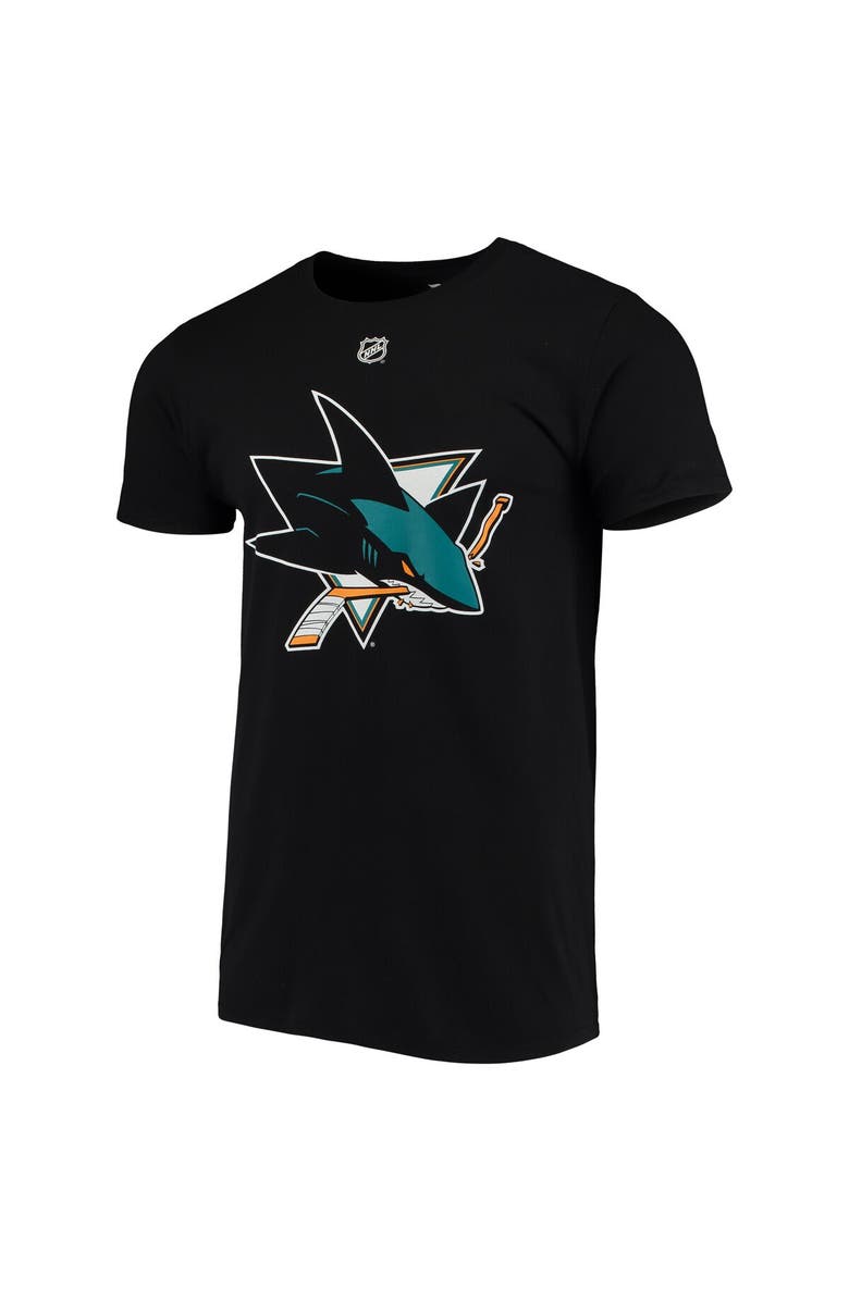 FANATICS Men's Fanatics Branded Erik Karlsson Black San Jose Sharks Team Authentic Stack Name & Number T-Shirt, Alternate, color, 