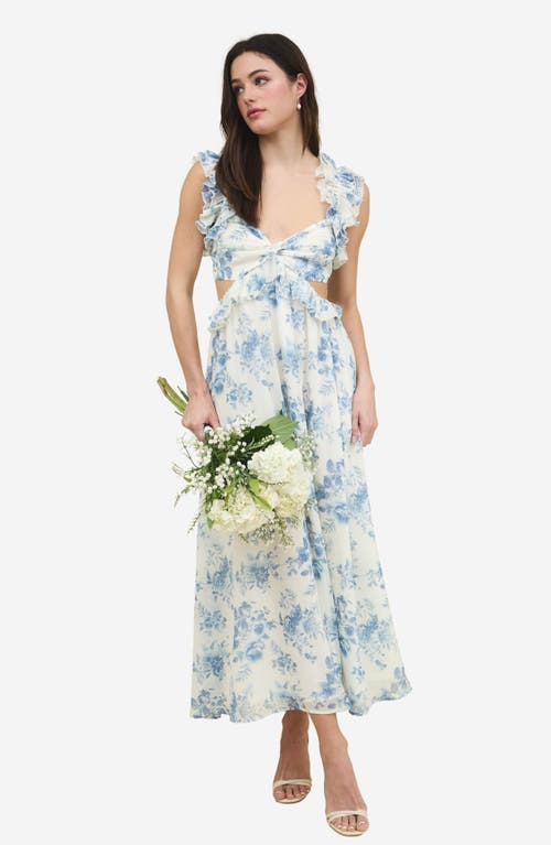 BLU PEPPER BLU PEPPER RUFFLE CUTOUT MAXI SUNDRESS