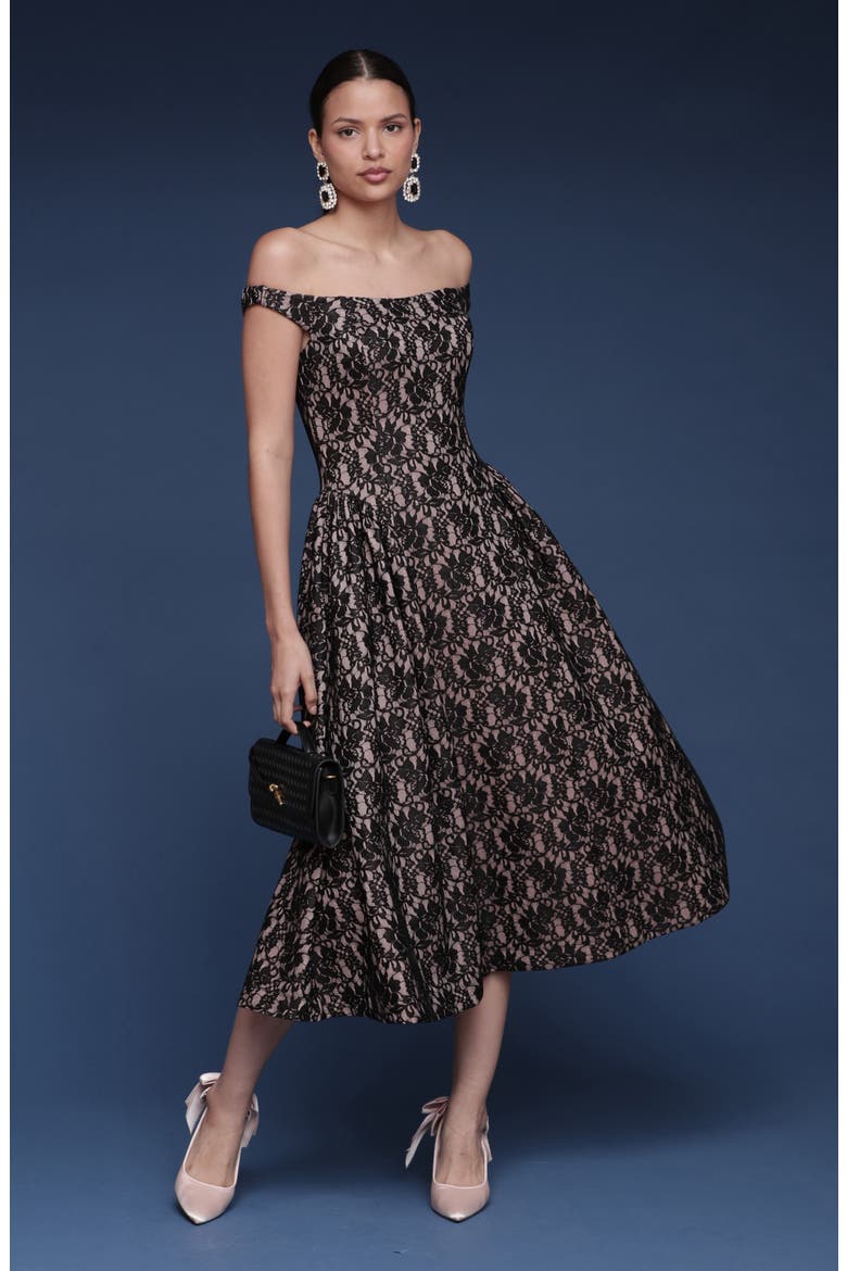 black lace off the shoulder cocktail dress Off the Shoulder Black Lace Prom Dresses, Off Shoulder Black Lace Form jbydress