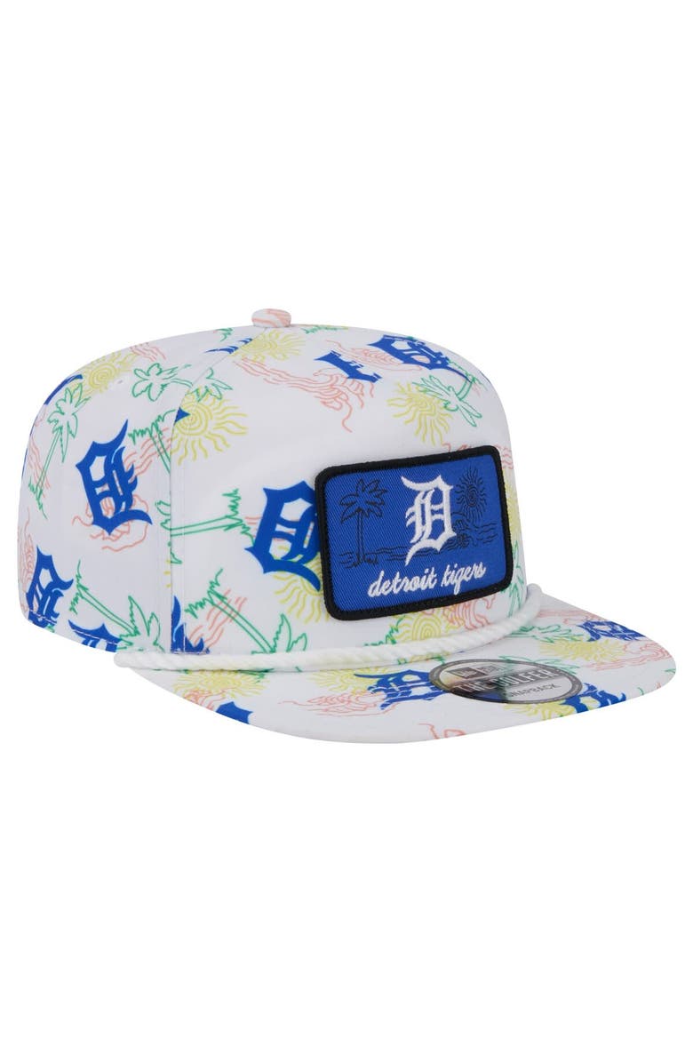 New Era Men's New Era White Detroit Tigers Islander Golfer Snapback Hat, Alternate, color,