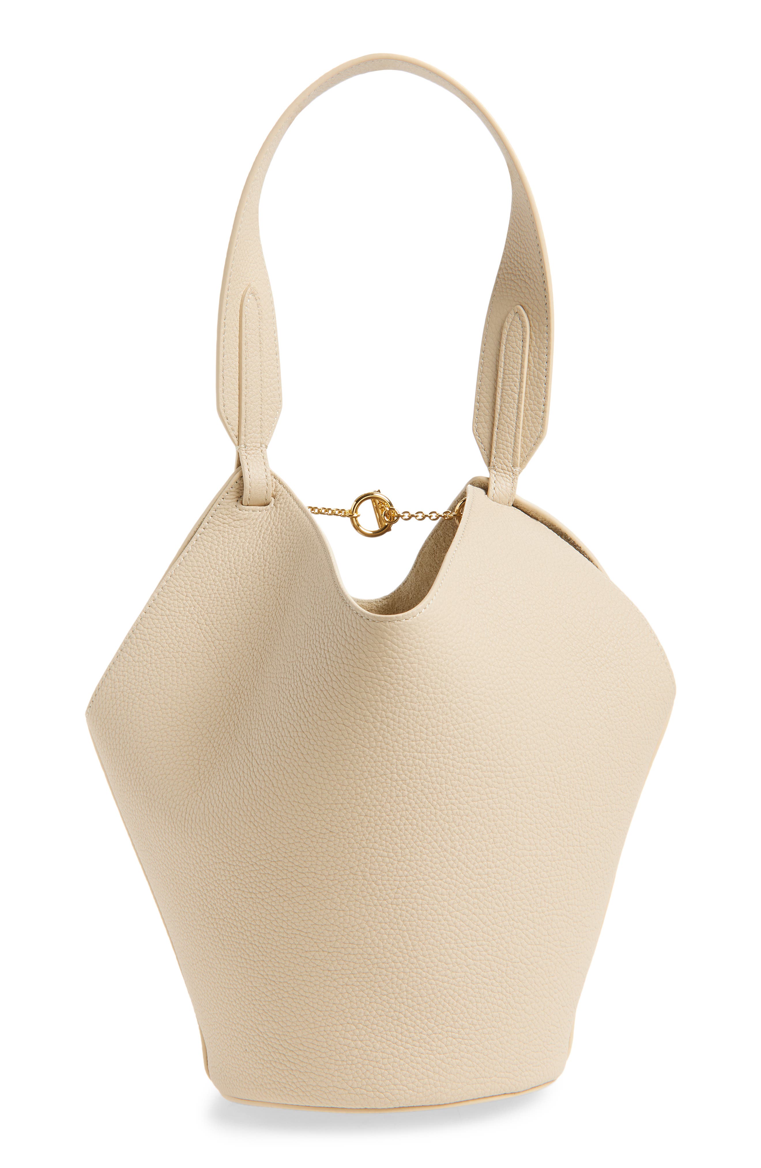 Khaite Mini Lotus Leather Tote Bag, Alternate, color, Dark Ivory 445