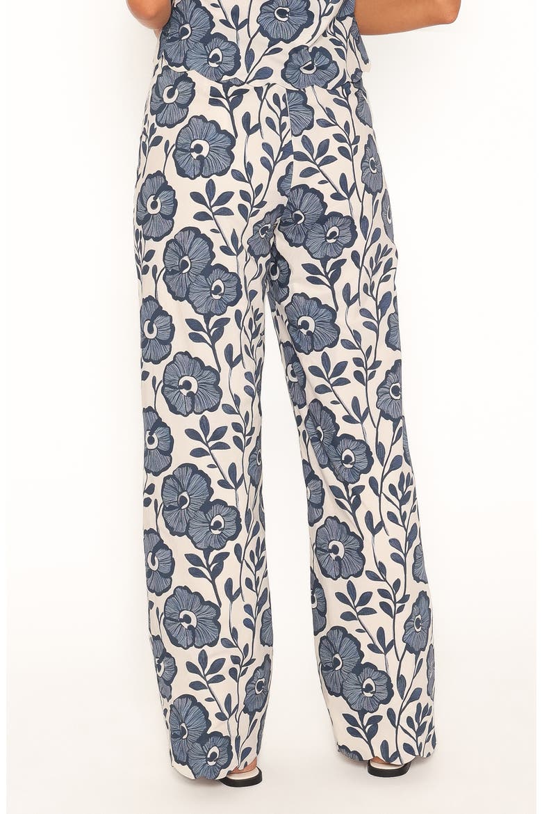Jensen Scallop Hem Pants, Alternate, color, BLUE FLORAL