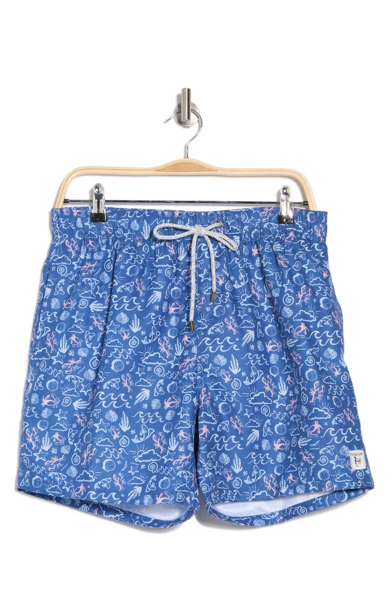 Vintage Summer Volley Swim Shorts, Alternate, color, Navy