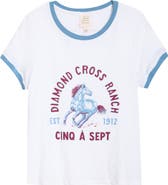 Cinq à Sept Diamond Cross Ranch Graphic Ringer T-Shirt