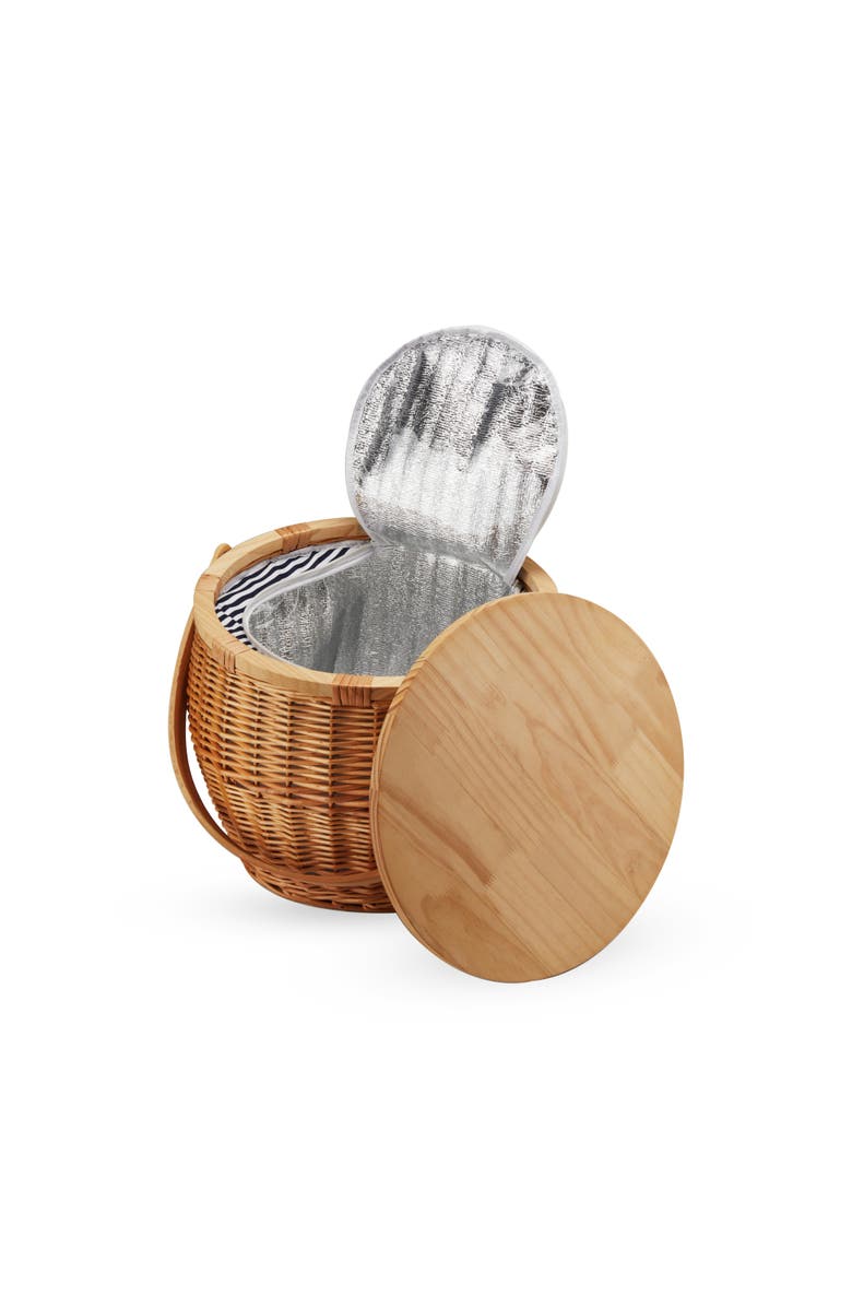 TWINE Cask Willow Picnic Basket, Alternate, color, Brown