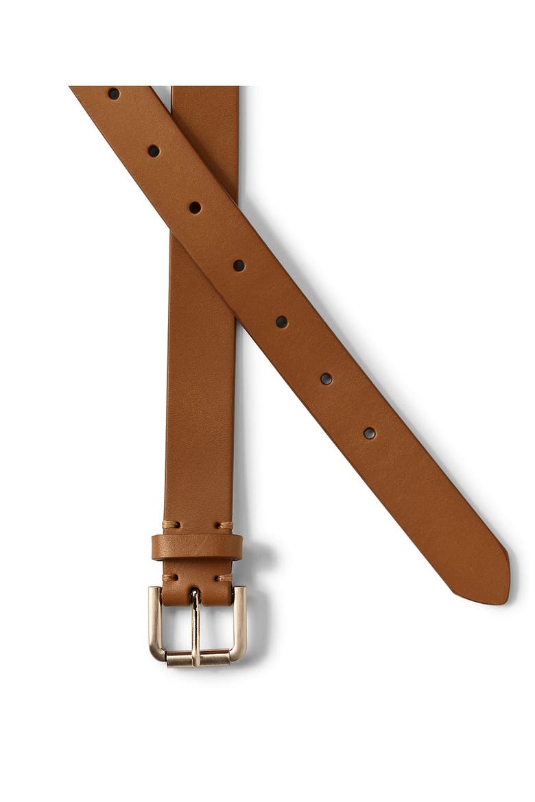 Plus Size Classic Leather Belt, Alternate, color, Cognac