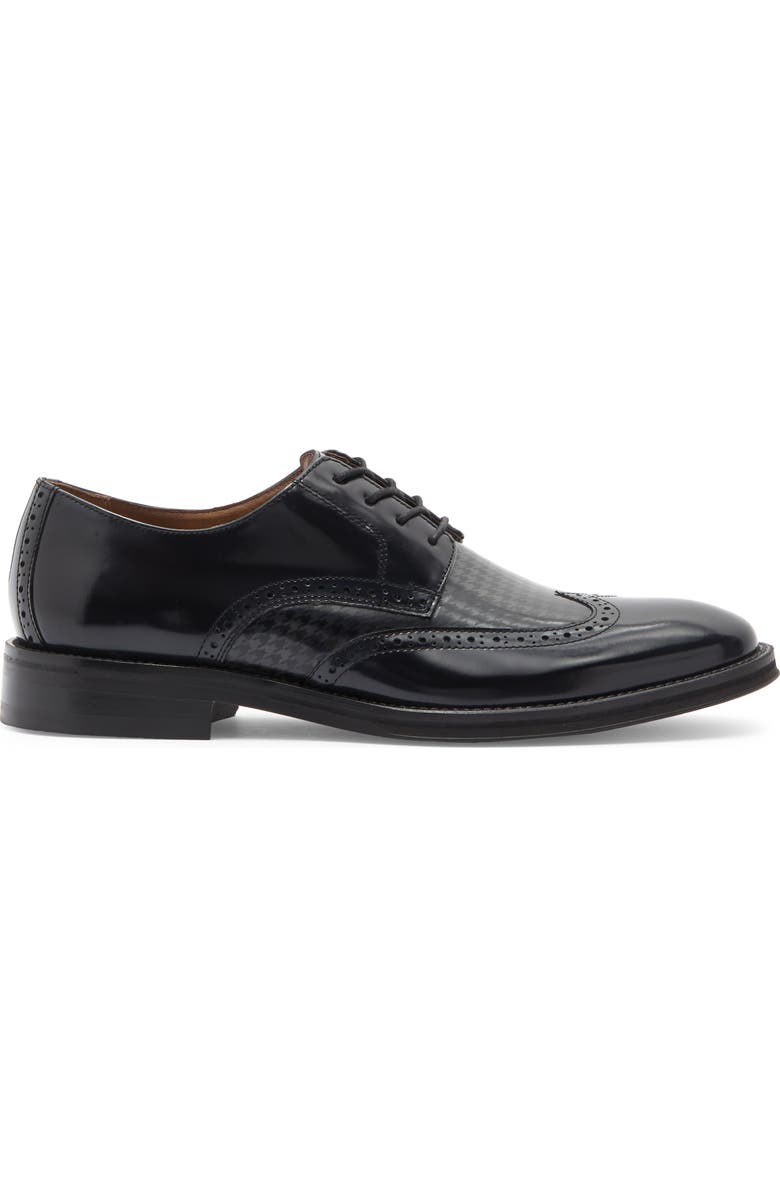 Johnston & Murphy Sutton Wing Tip Derby, Alternate, color, Black