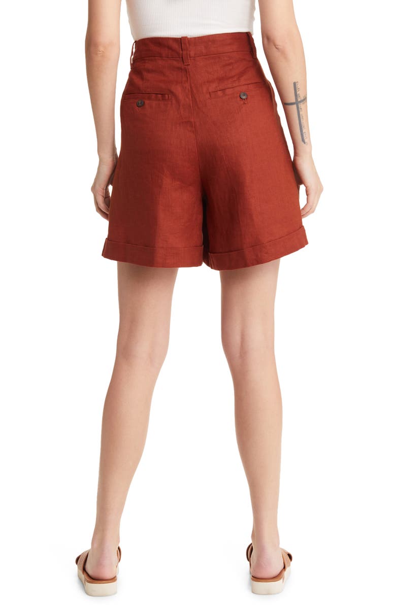 Madewell Harlow Linen Shorts, Alternate, color, 