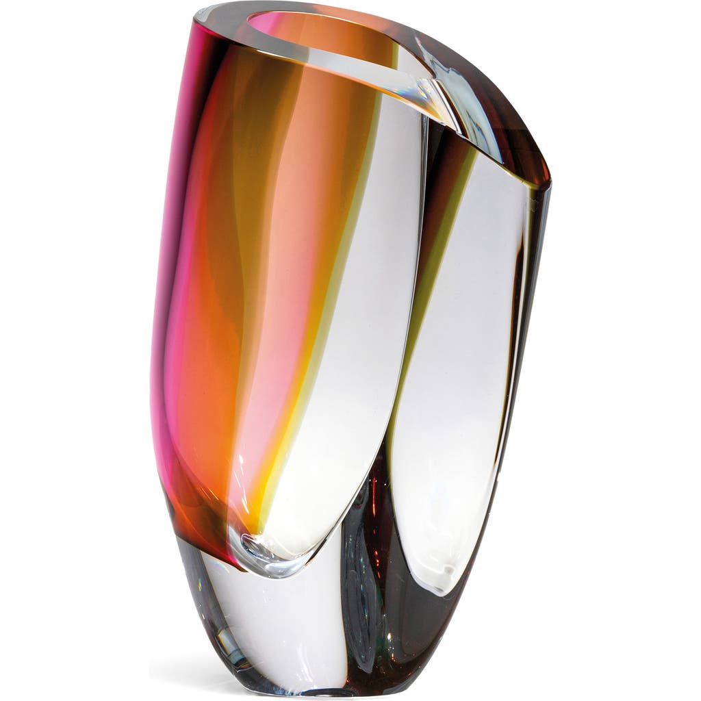 Kosta Boda Mirage Medium Vase In Red/orange Multi