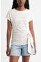  White Tan Cassandra Stripe