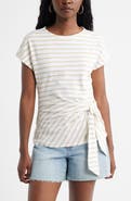 Caslon® Drop Shoulder Tie Front Top
