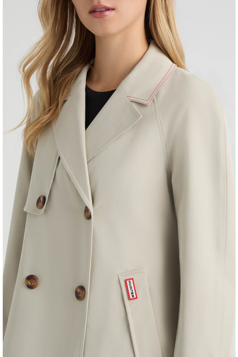 Tina Double Breasted Short Trench Coat, Alternate, color, VANILLA