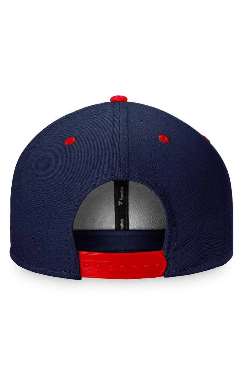 FANATICS Men's Fanatics Branded Navy/Red Columbus Blue Jackets Heritage Retro Two-Tone Snapback Hat, Alternate, color, 