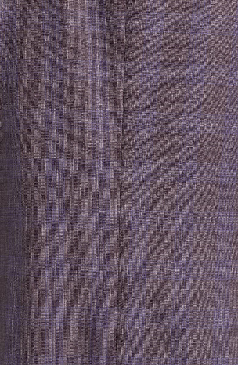 Peter Millar Tailored Fit Plaid Wool Sport Coat, Alternate, color, Dark Red