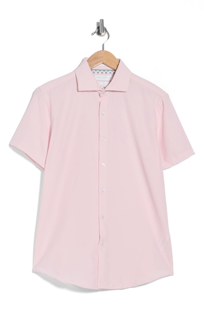 DENIM AND FLOWER Solid Stretch Tech Shirt, Main, color, Pink