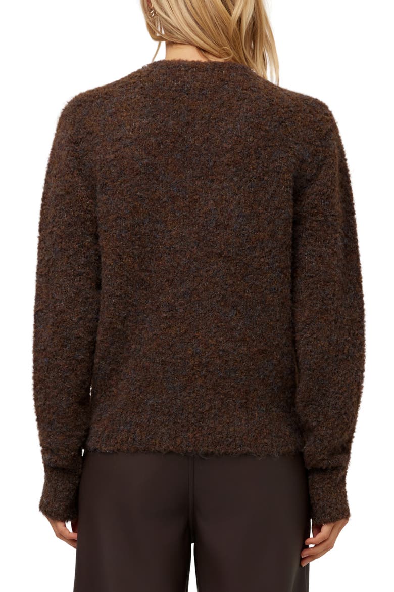 Ash Embellished V-Neck Sweater, Alternate, color, WOOD