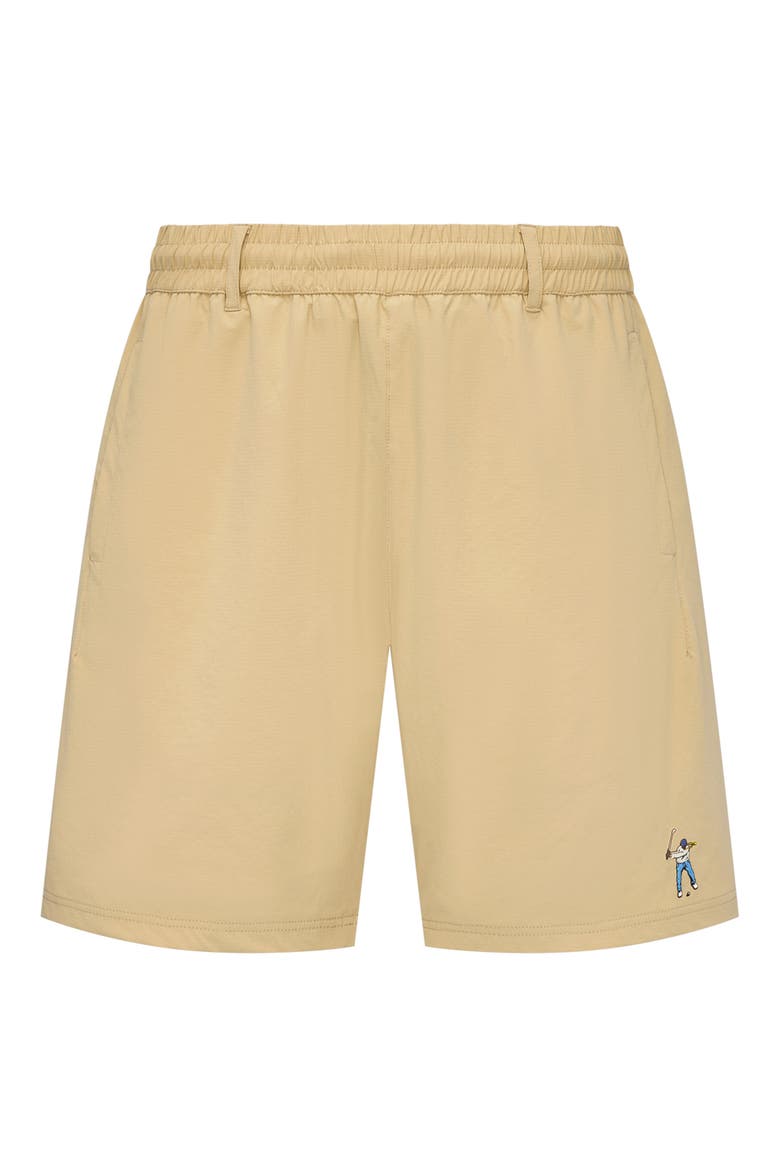 Drawstring Waist Golf Shorts, Alternate, color, PALE KHAKI