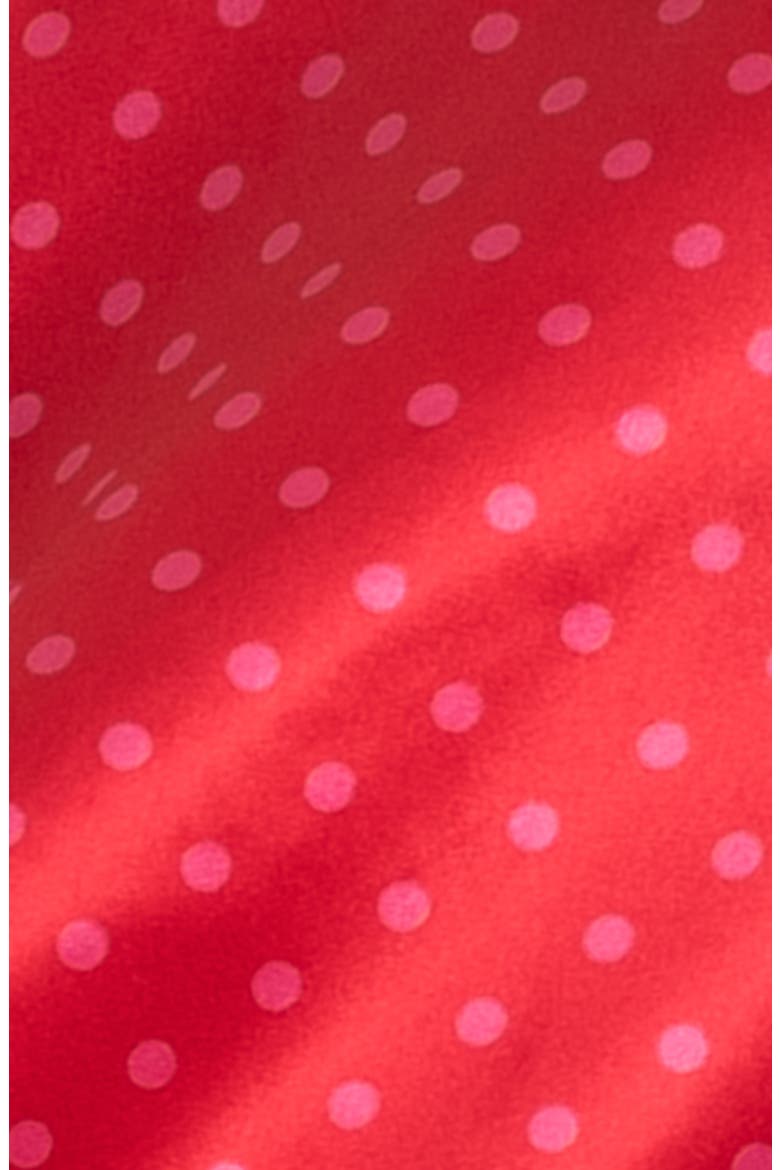 Cammie Polka Dot Satin Chemise, Alternate, color, BRIGHT RED
