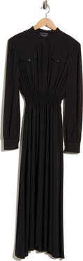 Longchamp Smocked Waist Maxi Dress
