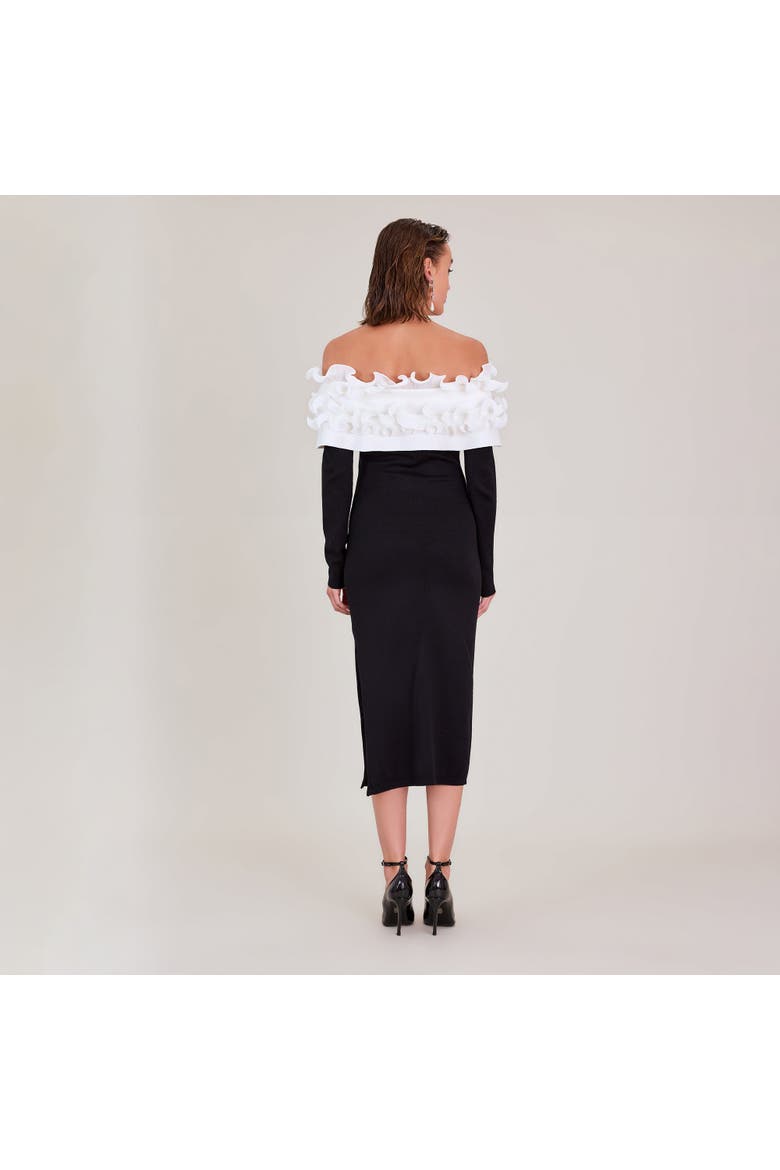 Andalouse Dress, Alternate, color, Black/White