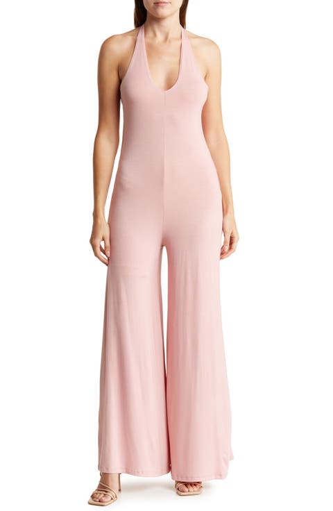 Wide Leg Halter Jumpsuit