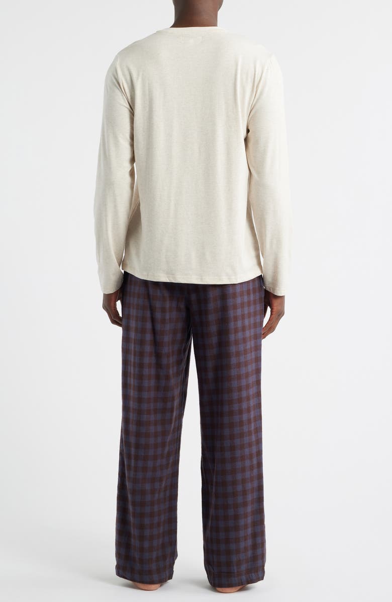 Nordstrom Flannel Pajamas, Alternate, color, Oatmeal/ Grey Jasper Plaid
